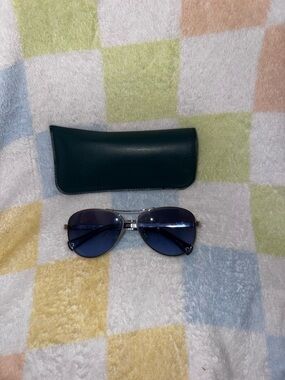 Coach Aviator Sunglasses with Dark Blue Gradient